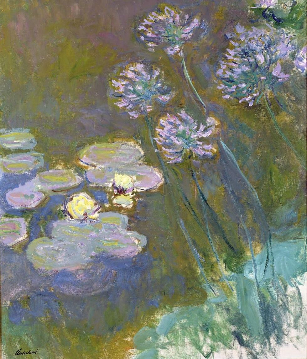 Monet, Water Lilies and Agapanthus