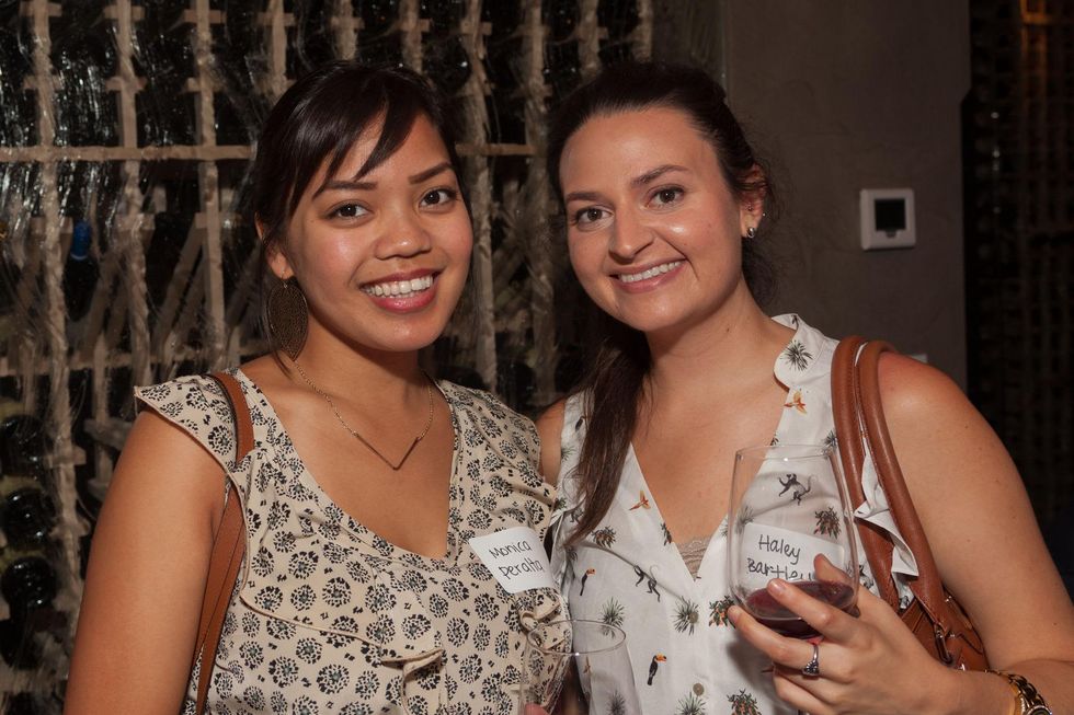 Monica Peralta, left, and Haley Bartley at Casa de Esperanza Young Professionals party July 2014