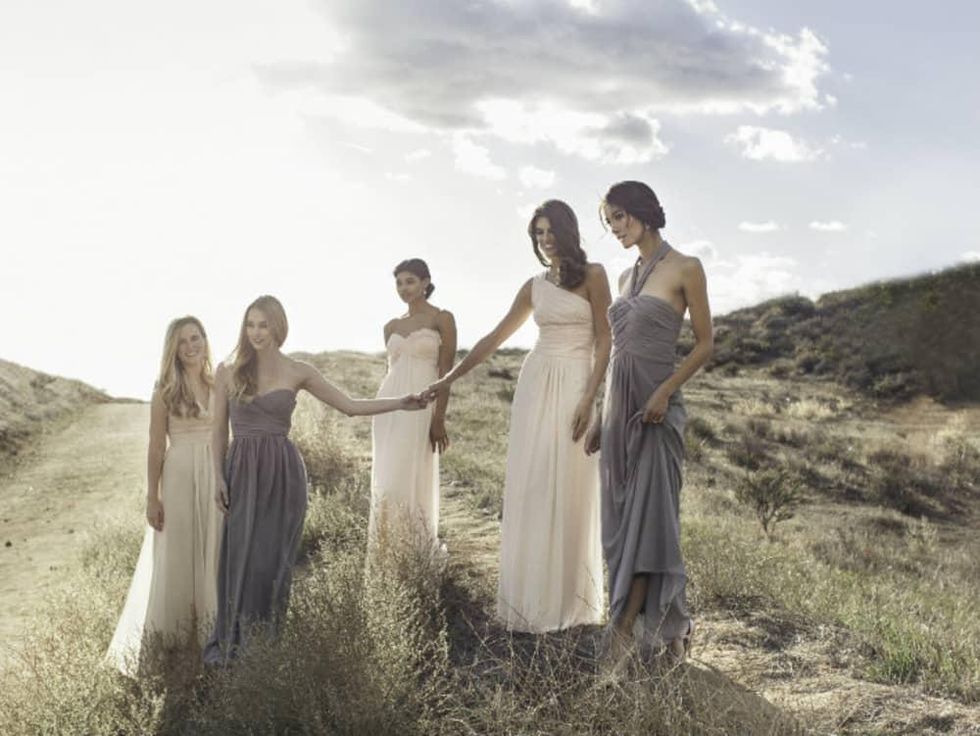 Monique Lhuillier bridesmaids gowns