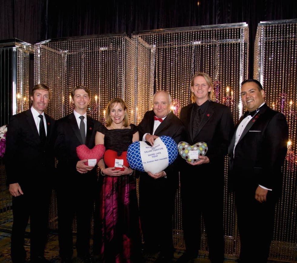 Montgomery County Heart Ball, Feb. 2016, Josh Urban, Justin Kendrick, Debbi Sukin, Charles Hankens, Dr. Mark Mettauer, David Argueta