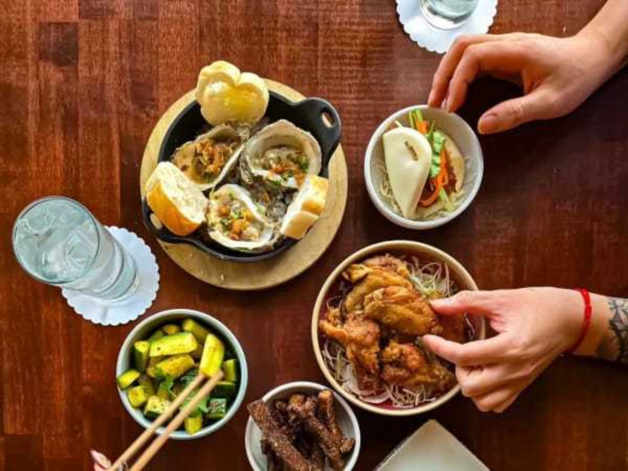 Moon Rabbit food spread