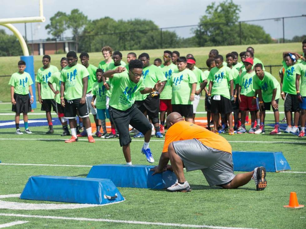 Moran Norris football camp