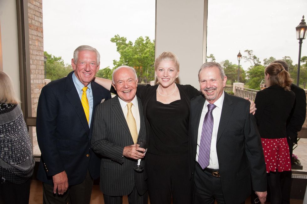 Morty Cohn, from left, George Stark, Tamra Mast and Marc Grossberg at the Jung Center dinner April 2014