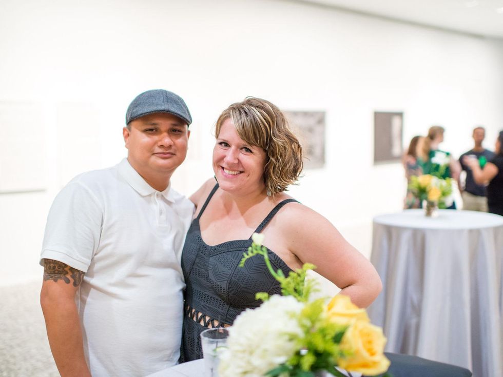 Moses Martinez and Sara Brown at the Art Crowd Soto at the MFAH June 2014