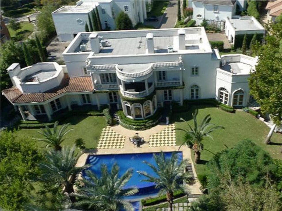 most expensive rentals Houston 26 Crestwood Drive rear aerial view swimming pool