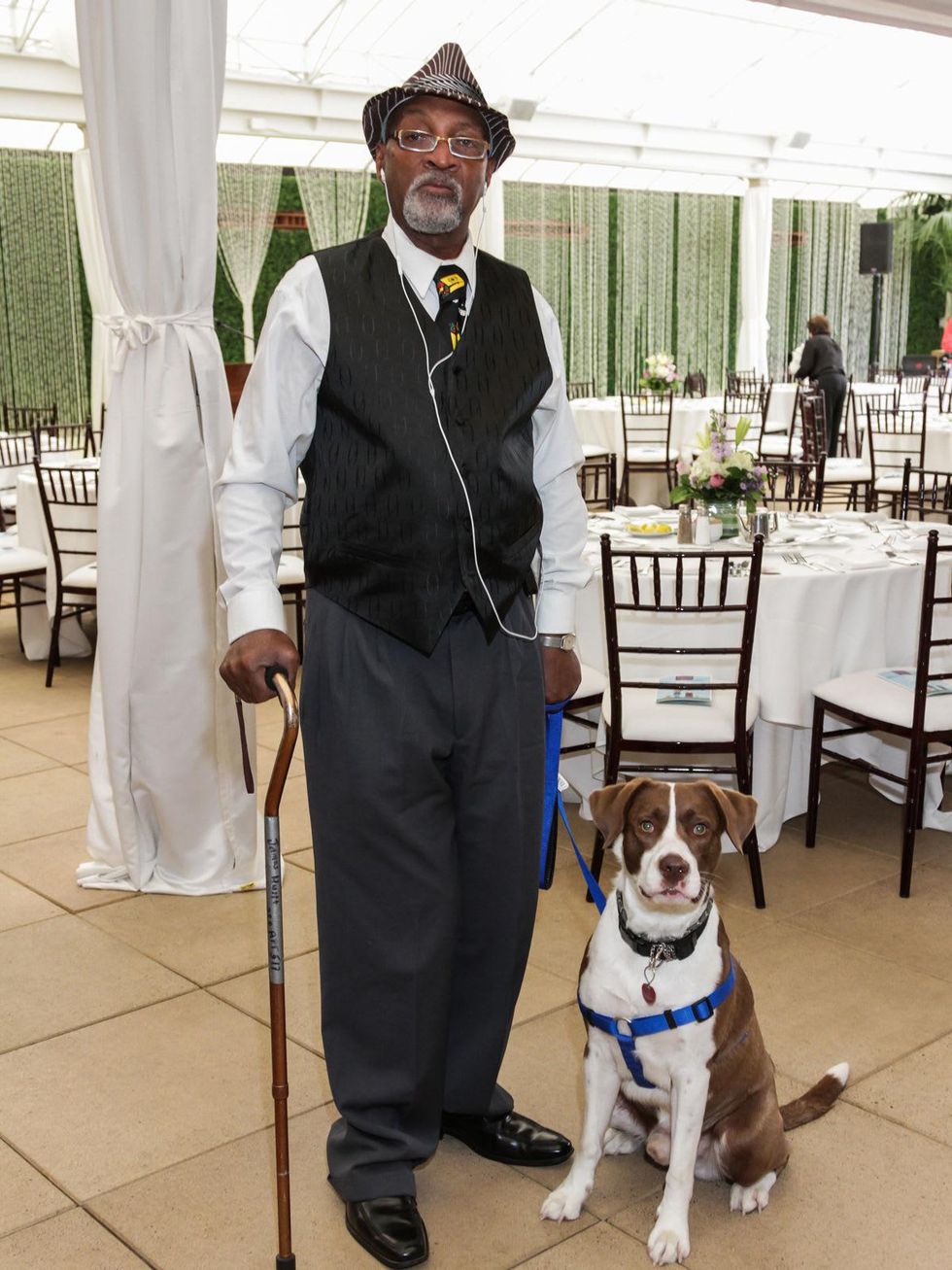 Mr. Huitt with Sergeant at the Best Friends Brunch February 2014