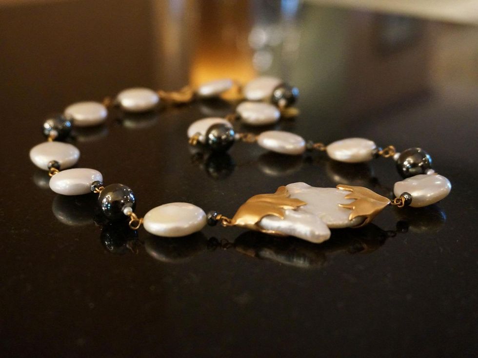 MRS. B Collection Open House Cathy Borlenghi jewelry October 2014 Black spinel and onyx necklace