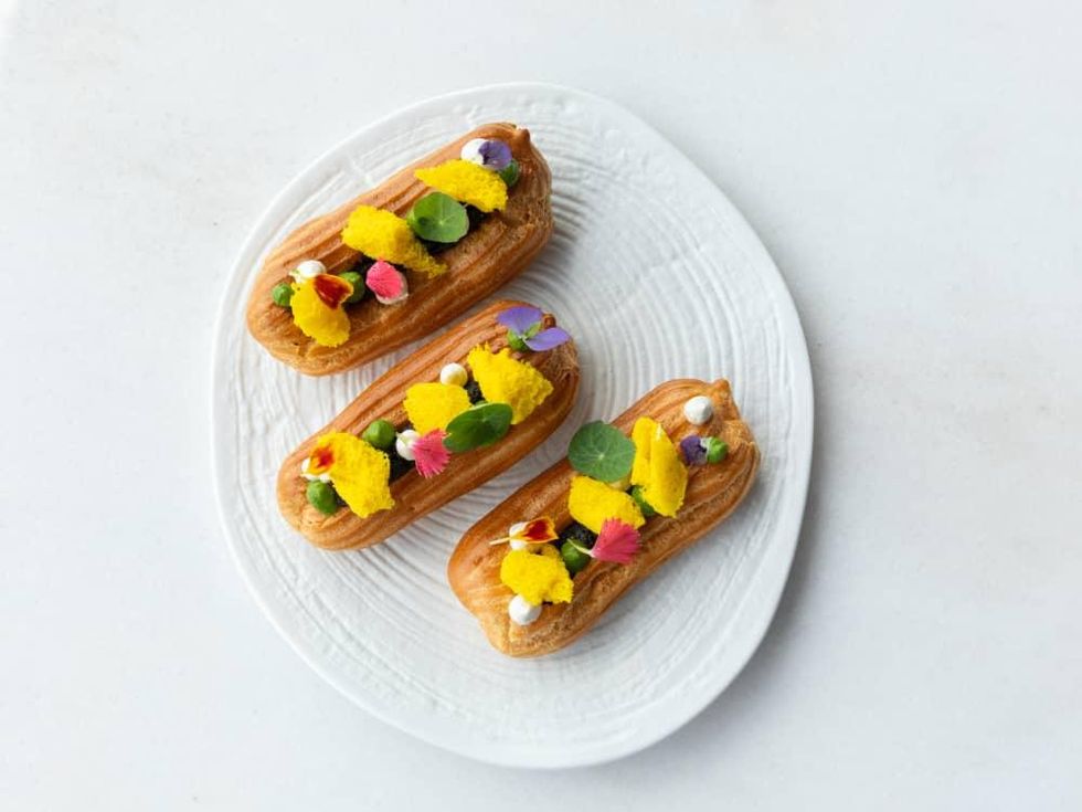 Musaafer mushroom galouti eclair