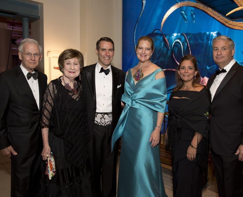 Museum of Natural Science gala, March 2016, Harry Mach, Cora Sue Mach, Steve Mach, Joella Mach, Carmen Mach, Butch Mach