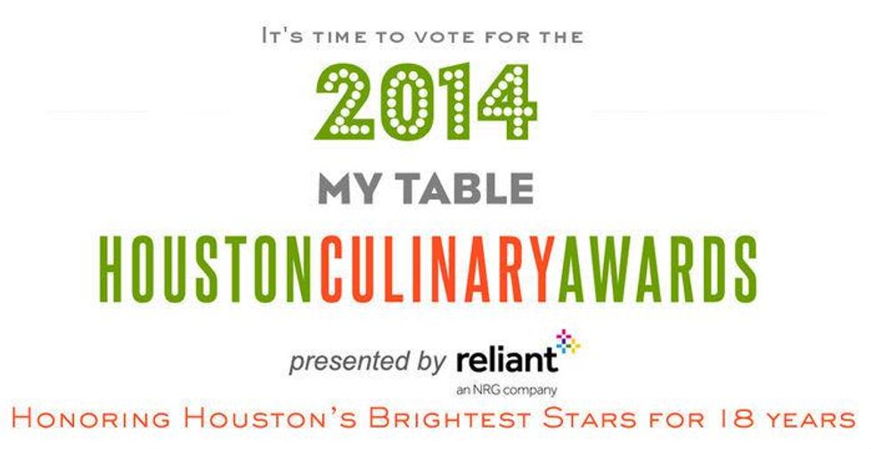 My Table magazine Houston Culinary Awards 2014