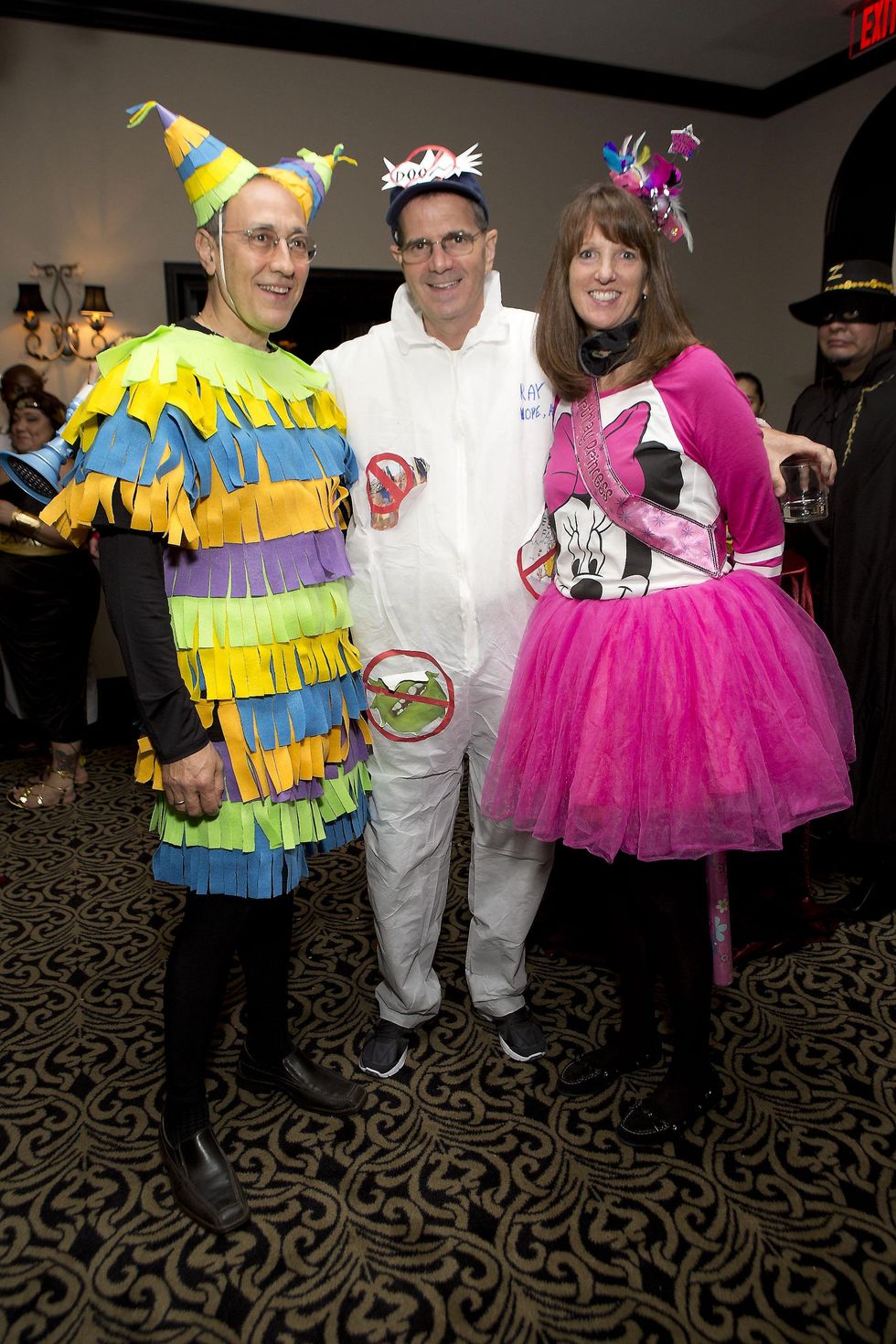 Myron Vernis, from left, Jim Fasnacht and Kim Vernis at The Bash A Halloween Happening October 2014