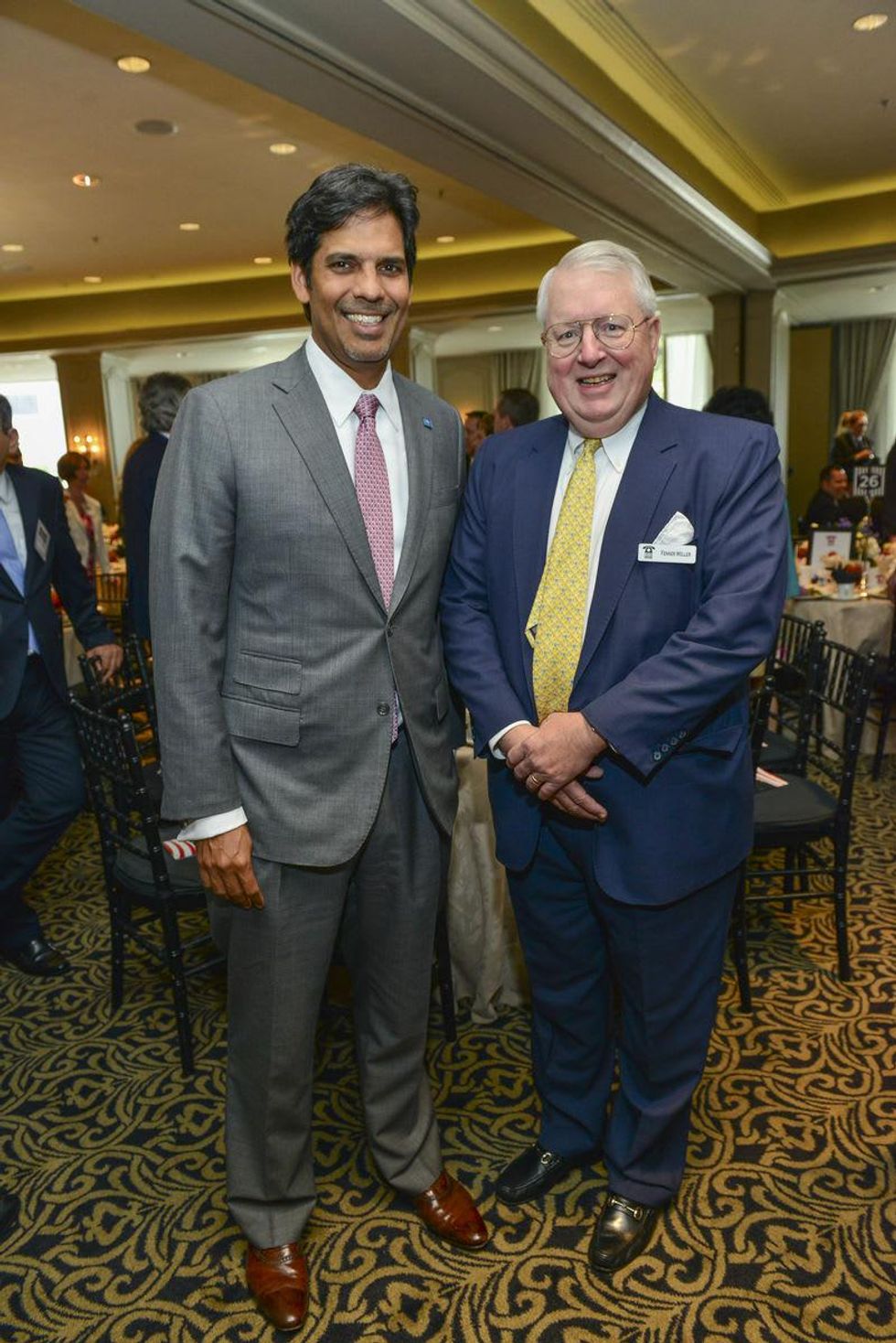 Nabeel Amudi, left, and Fenner Weller at the Crime Stoppers luncheon May 2014.