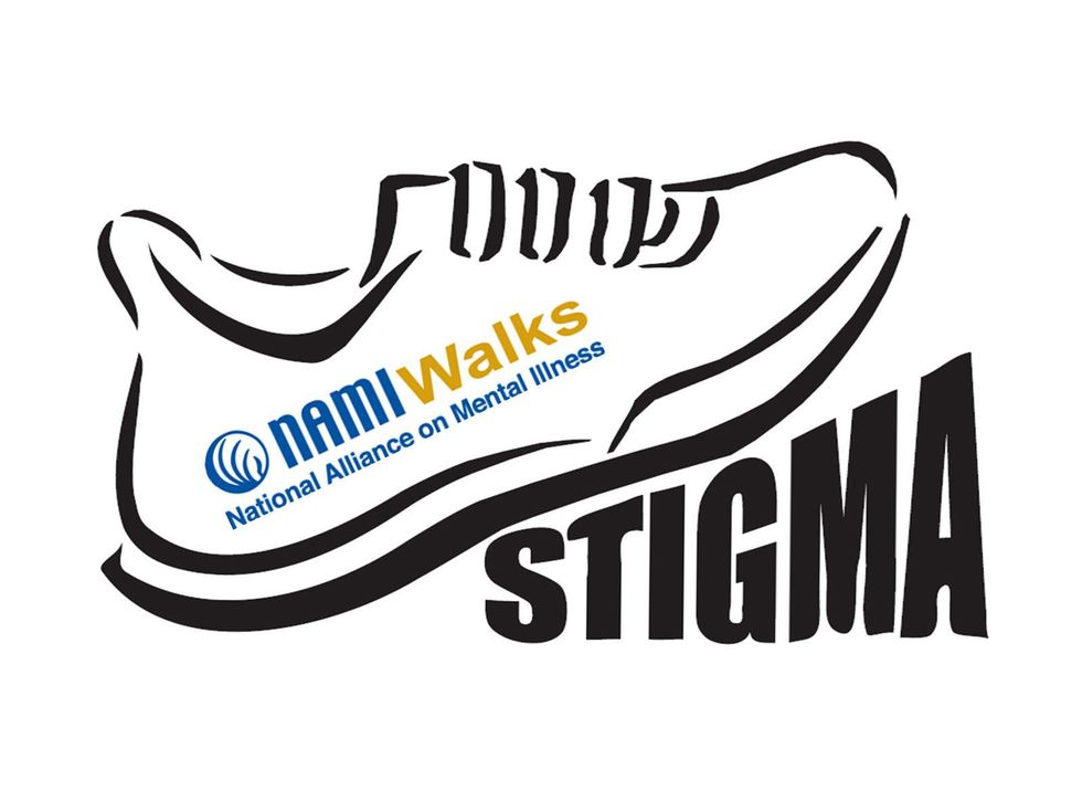 NAMIWalks mental health walk logo with shoe