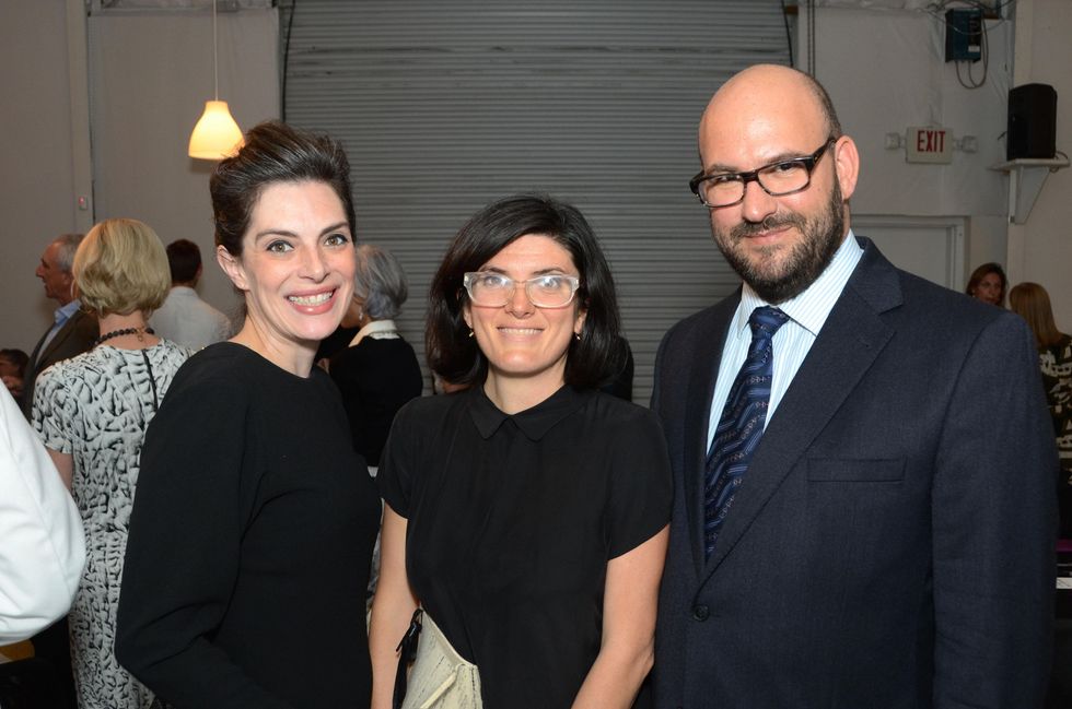 Nancy Douthey, from left, Alexia Bonomi and Guest at the Aurora Picture Show Awards dinner October 2014