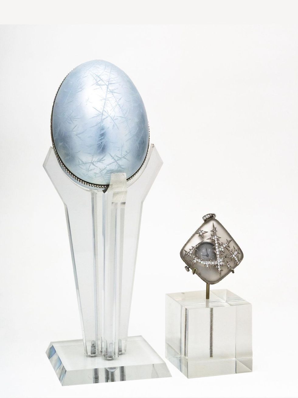 Nancy, Faberge, Nobel Ice Egg, Surprise Watch Pendant