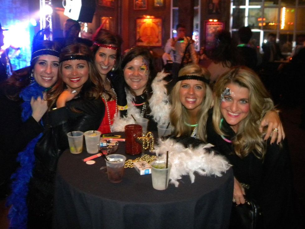 Natalen Castrejana, from left, Kaki Crudup, Stacy Freeman, Katie Wooldridge, Sally Rae and Maria Eleni Koines at the TIRR party January 2015