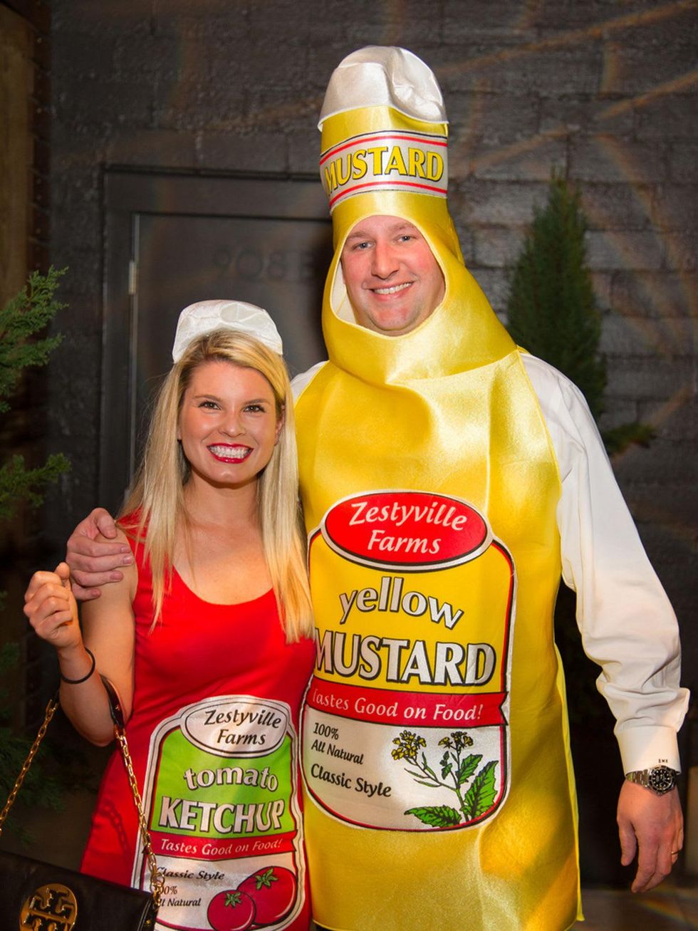 Natalie and Brad Kirklin at the St. Luke's PULSE Saints & Sinners Halloween party October 2013