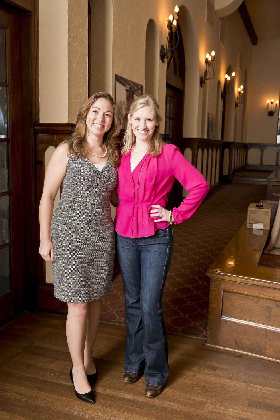 Natalie Hewitt, left, and Annie Sorrells at the Camp for All event September 2014