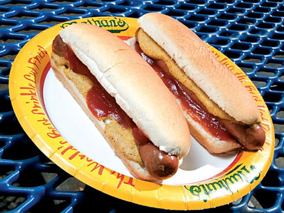 Nathan's Famous hot dogs