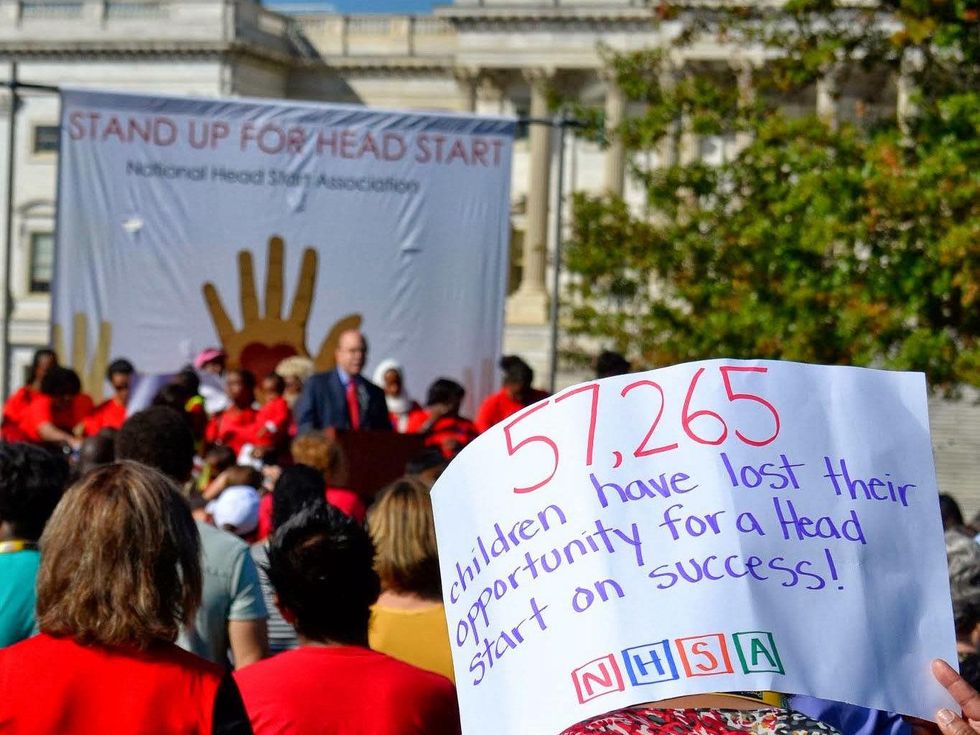 National Head Start Association at White Houe protesting shutdown October 2013
