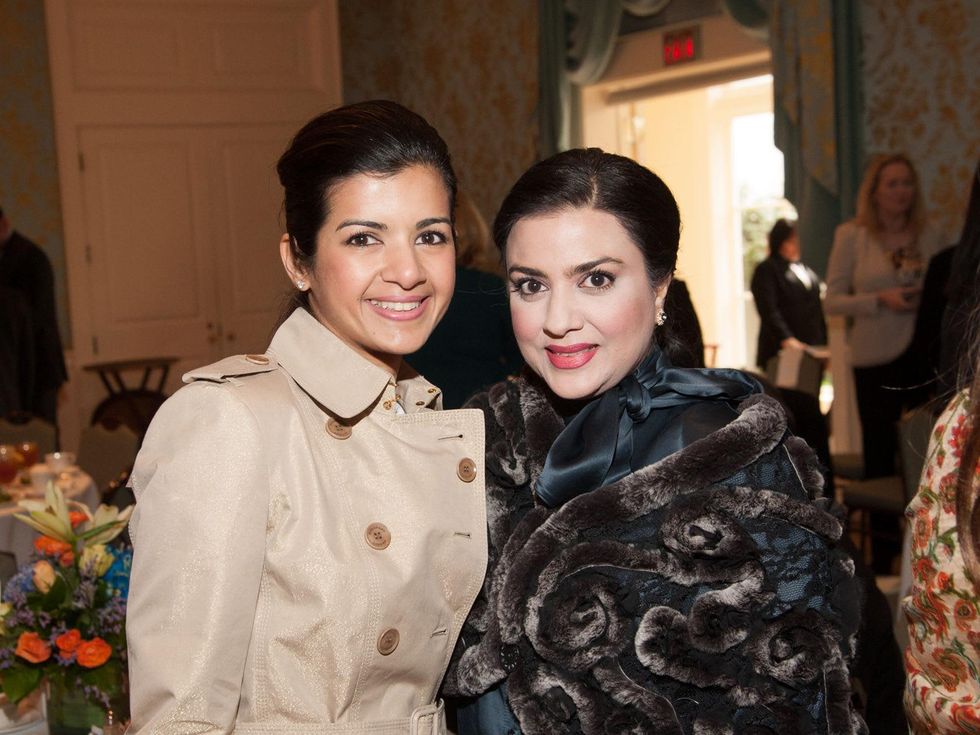 Naureen Malik, left, Maha Khan at the Interfaith Ministries luncheon January 2014