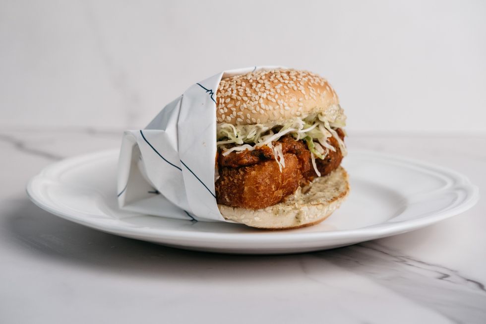 Navy Blue grouper sandwich