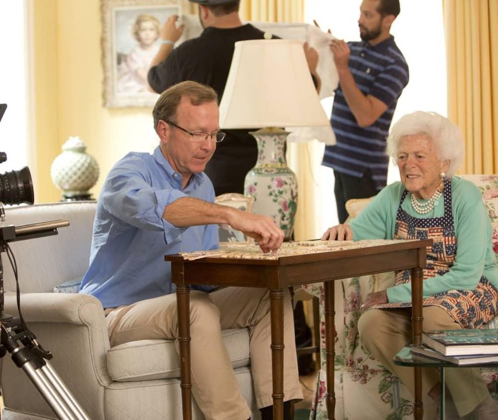 Neil Bush, Barbara Bush, scrabble, 4/2016