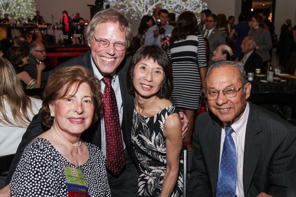 Nellie Fraga, from left, Bob Stein, Linda Toyota and Felix Fraga at the Mayor's Hispanic Heritage Awards event October 2014