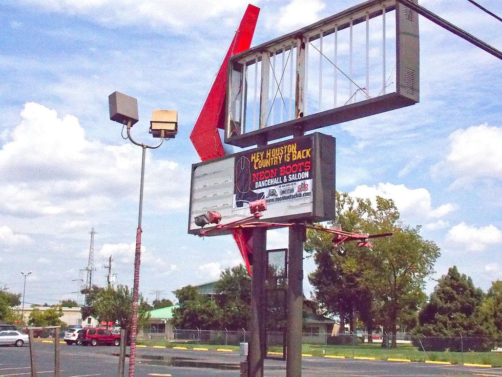 Neon Boots Dancehall & Saloon sign August 2013