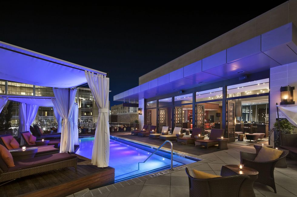 New Year's Eve parties December 2013 Hotel Sorella pool towards Monnalisa bar