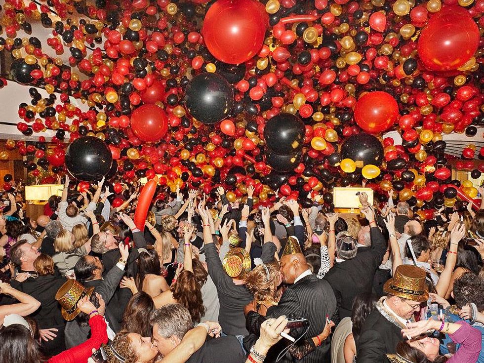 New Year's Eve party, Hyatt Regency Houston, balloons