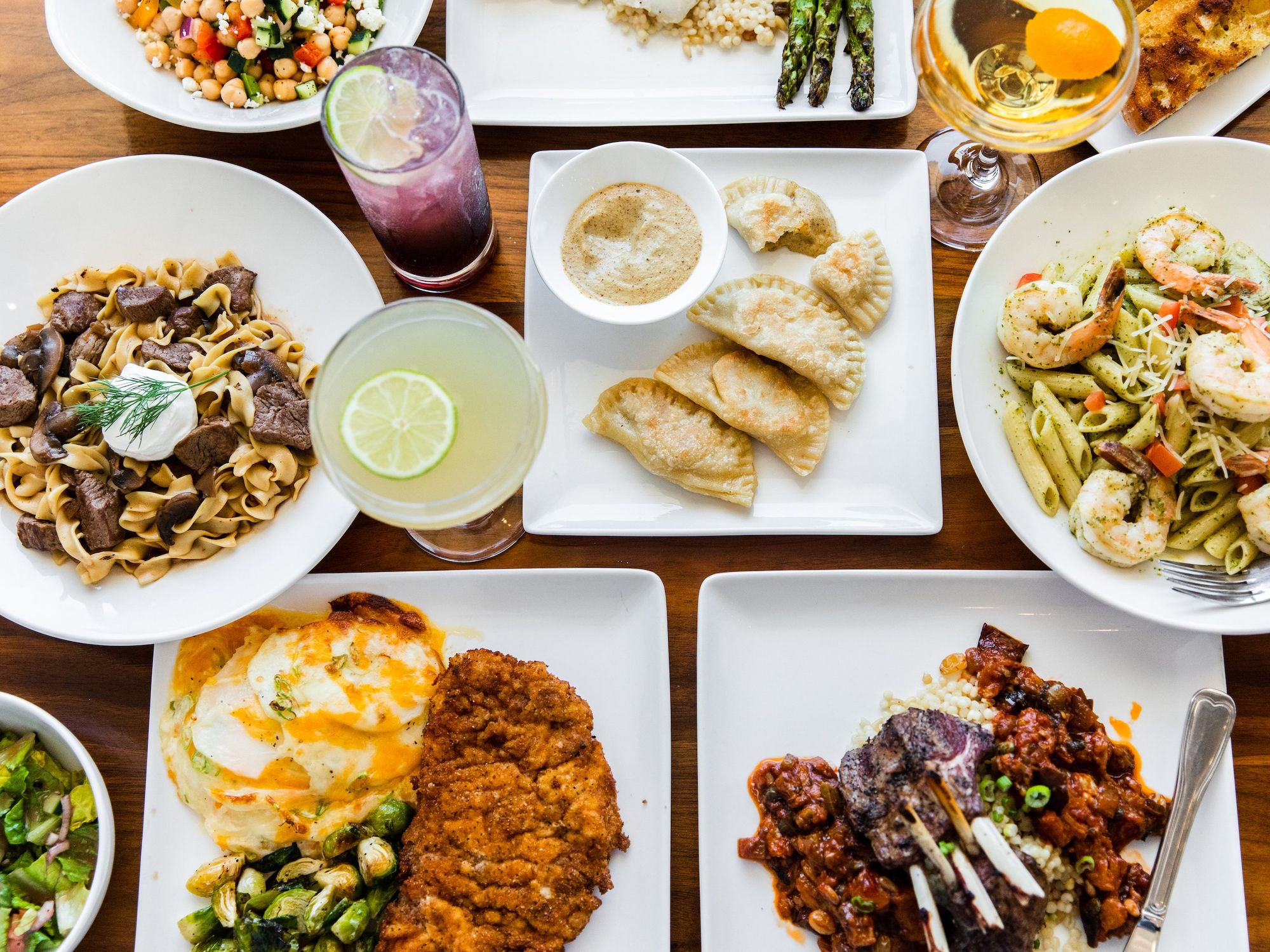 New York Eatery food spread