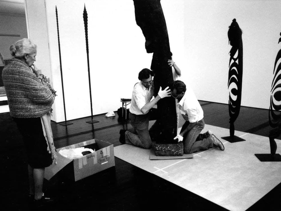 News_26_The Menil Collection opening, June 3, 1987_Paul Winkler_Gary (Bear) Parham_Dominique de Menil