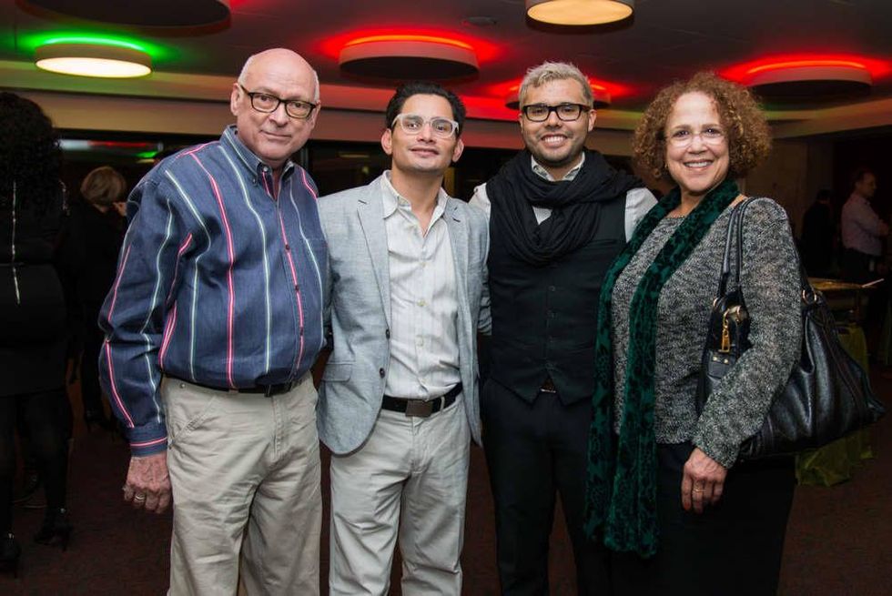 News, Alley Theatre Christmas Tree party, Nov. 2015 Bruce Coy, Paul Martinez, Alex Lopez, Jasmine Walker;