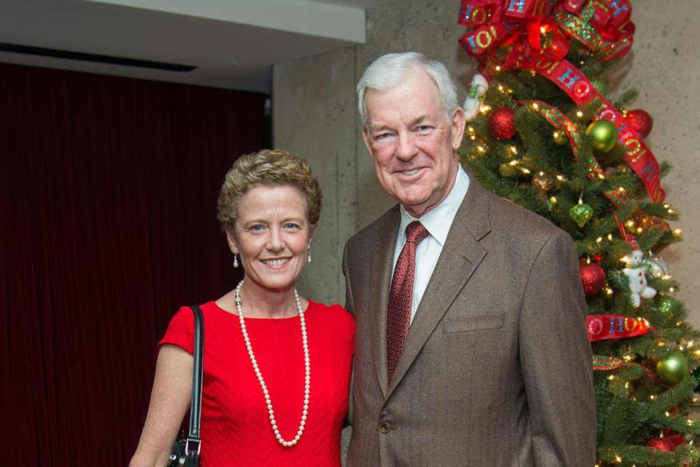 News, Alley Theatre Christmas Tree party, Nov. 2015, Laura Bellows, Jack Pendergast