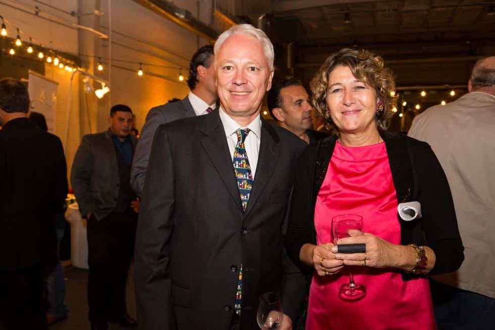 News, Beaujolais N ouveau Festival, Nov. 2015, FACC president Geoffroy Petit and Roseline Chapel