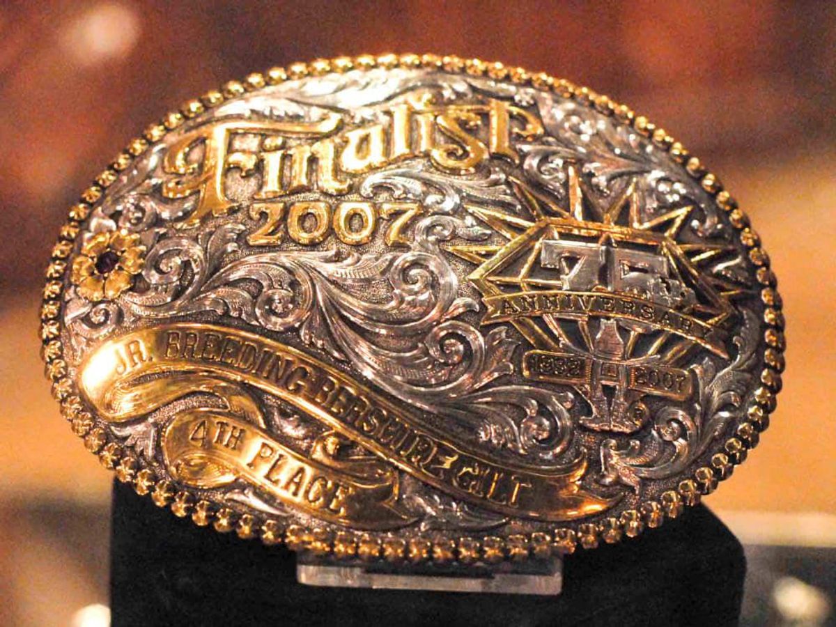 One of Bubba Murphy's famous belt buckles CultureMap Houston