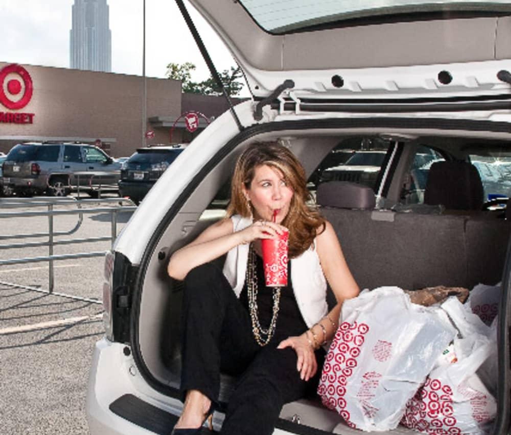 News-Columnist-Holly Crawford with drink