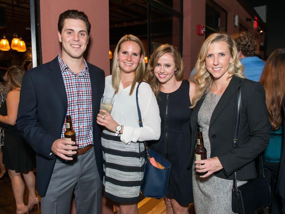 News, CultureMap Social, B&B Butchers, Sept. 2015 Adam Frazier, Mary Caroline Lee, Madeline Gregory, Katie McGregor