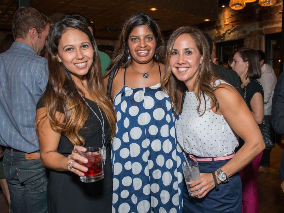 News, CultureMap Social, B&B Butchers, Sept. 2015 Miranda Ramos, Michelle Braganza, Sherrill Foley