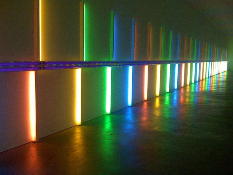 News_Dan Flavin_Site-specific installation by Dan Flavin_1996_Menil Collection_Richmond Hall
