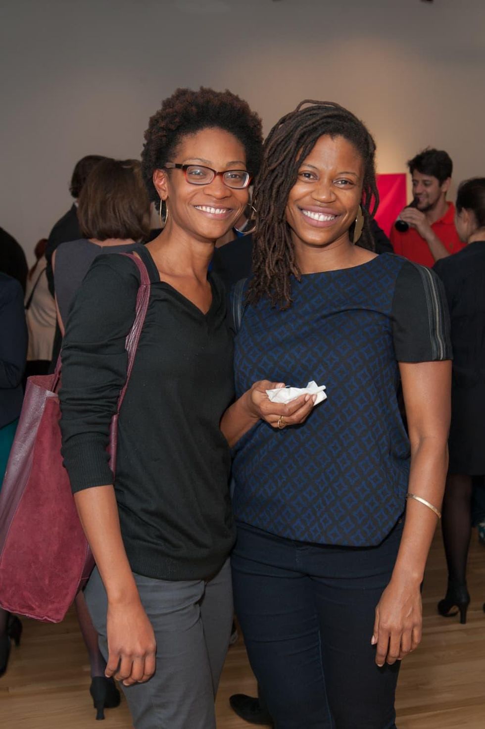 News, DiverseWorks MATCH party, Dec. 2015 Abijan Johnson, M'Kina Tapscott