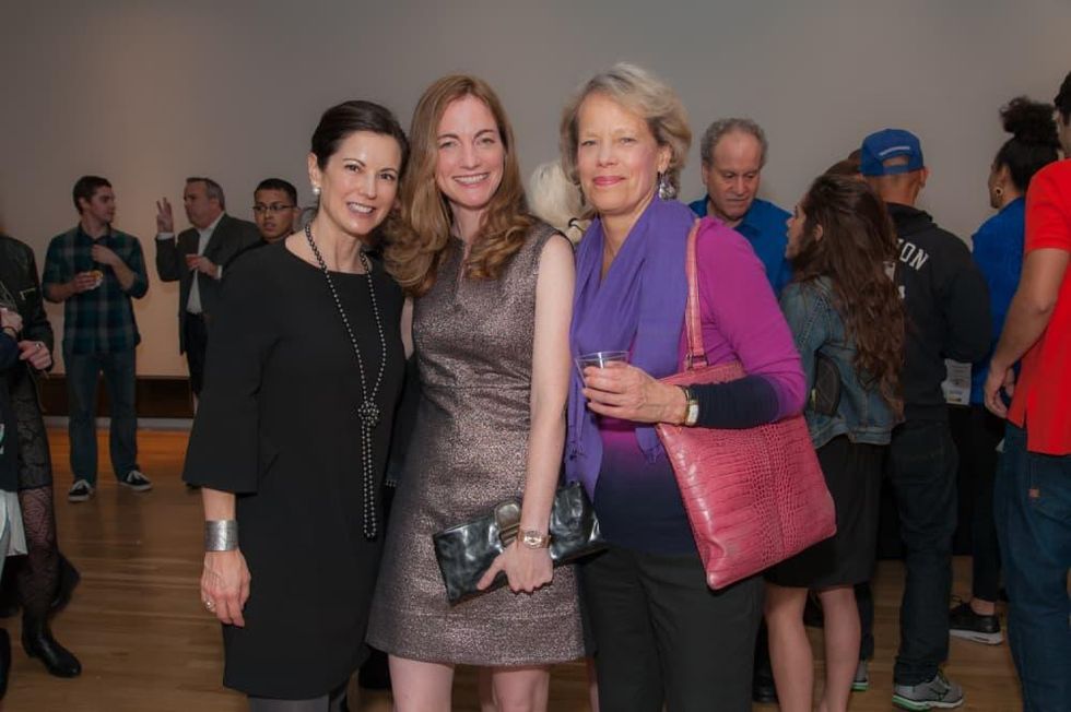 News, DiverseWorks MATCH party, Dec. 2015 Jennifer Koller, Allison Hunter, Nancy Cook