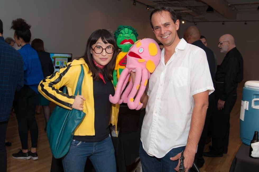 News, DiverseWorks MATCH party, Dec. 2015 JooYoung Choi, Jake Margolin
