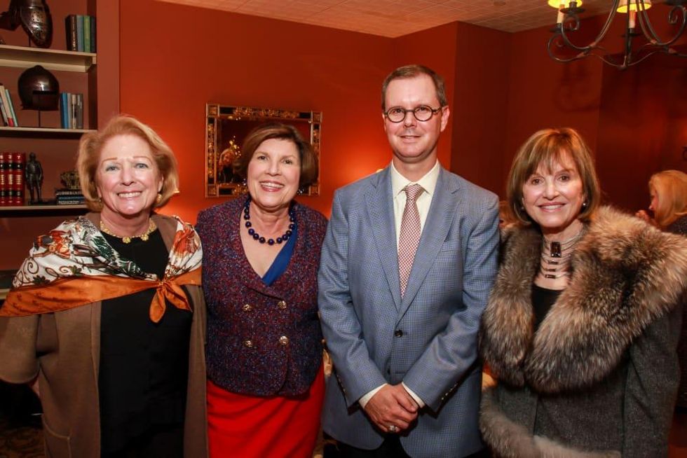 News, HGO Tea, Dec. 2015, Eileen Hricik, Robin Angly, Scott Ipsen, Donna Josey Chapman