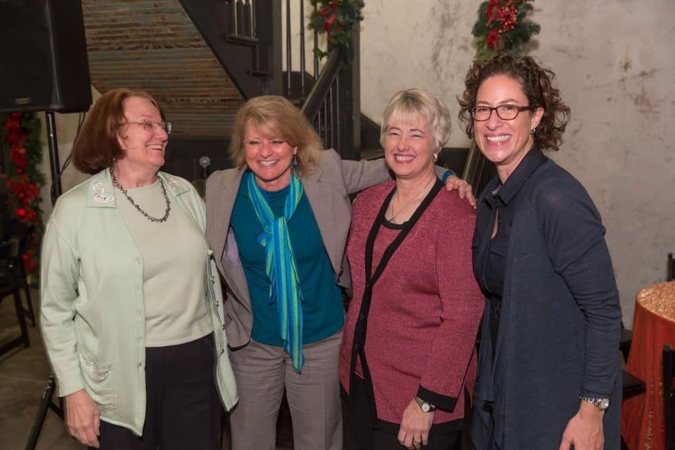 News, Laura Spanjian farewell, Dec. 2015, Kathy Hubbard, Susan Christian, Annise Parker, Laura Spanjian