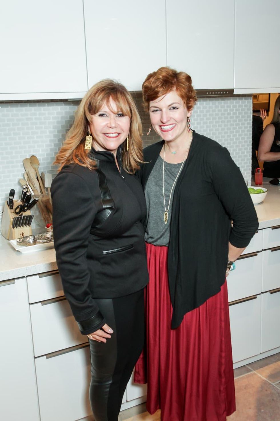 News, Legacy Holiday Schmooze, Dec. 2015, Cyndy Garza Roberts, Katie Daggett