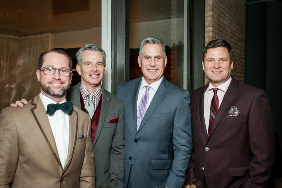 News, Legacy Holiday Schmooze, Dec. 2015, David LaDuke, Gerald Pollard, David Goleman, Gary Hammett.