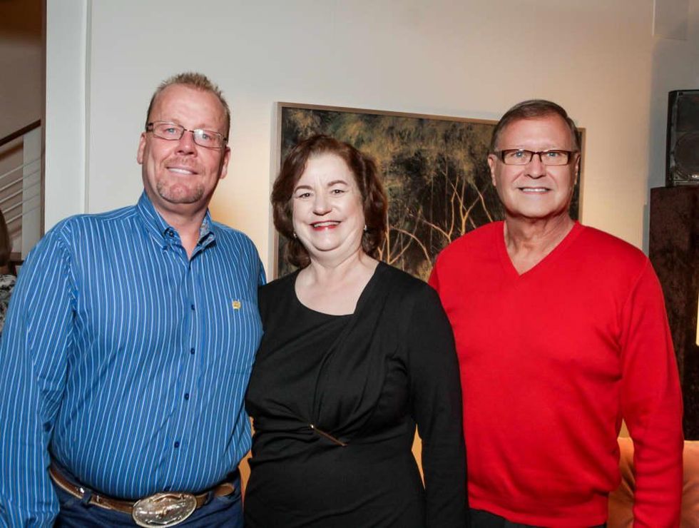 News, Legacy Holiday Schmooze, Dec. 2015, Ken Long, Katy Caldwell, Jay Allen