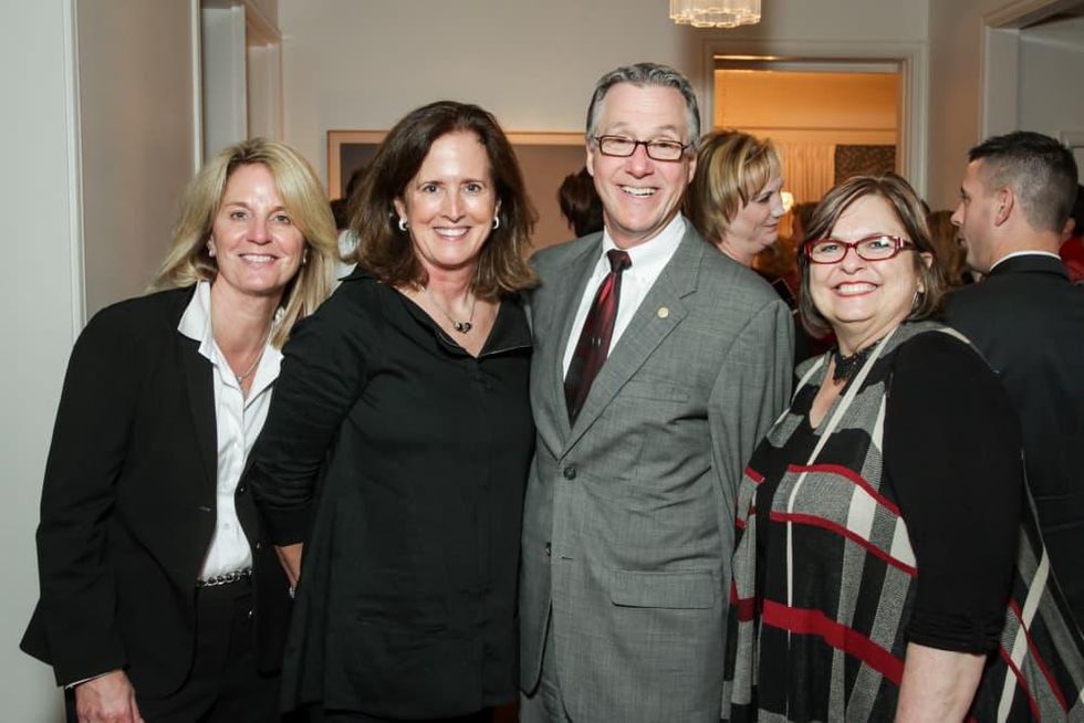 News, Legacy Holiday Schmooze, Dec. 2015, Lisa Bordelon, Cathy Porter, Steve Costello, Debbie Costello